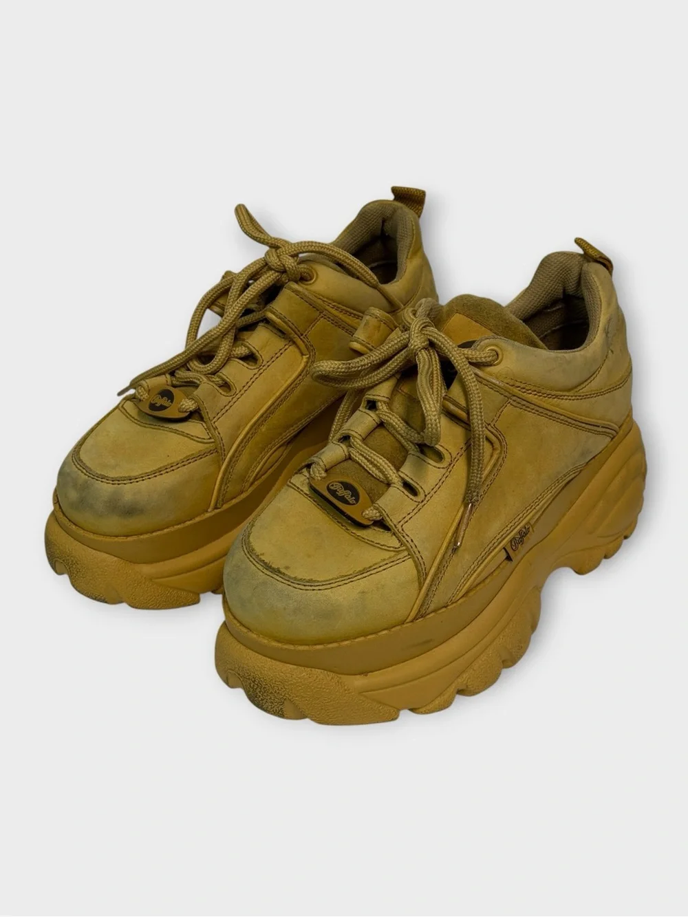 Vintage Buffalo London Chunky Platform Sneaker in Mustard Yellow